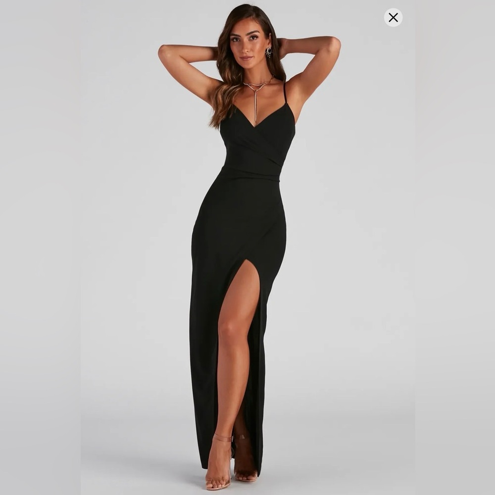 Sasha Formal High Slit Wrap Dress